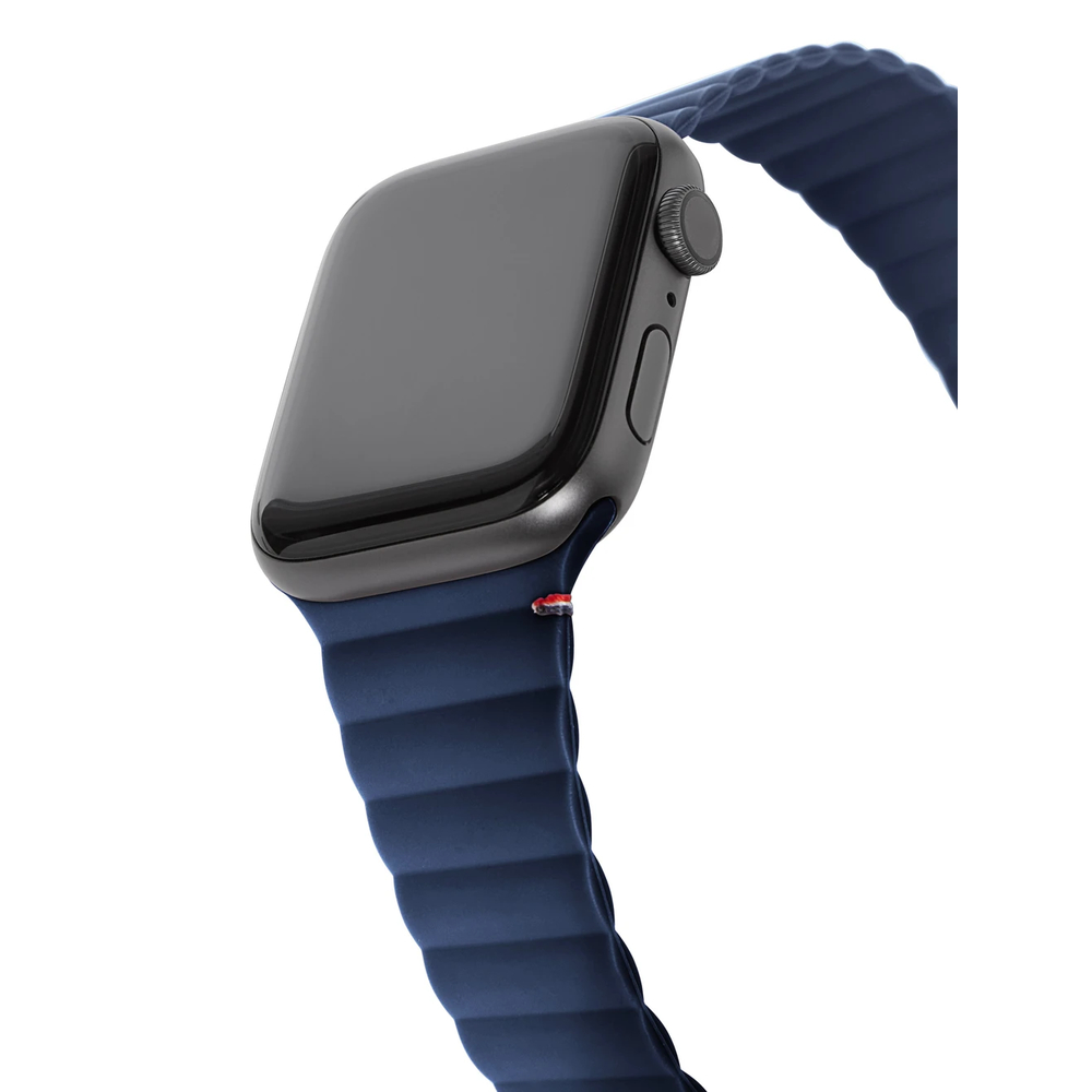  Ремешок Decoded Sillicone Magnetic Traction Strap для Apple Watch 6/SE/5/4 (44mm) силиликон, синий